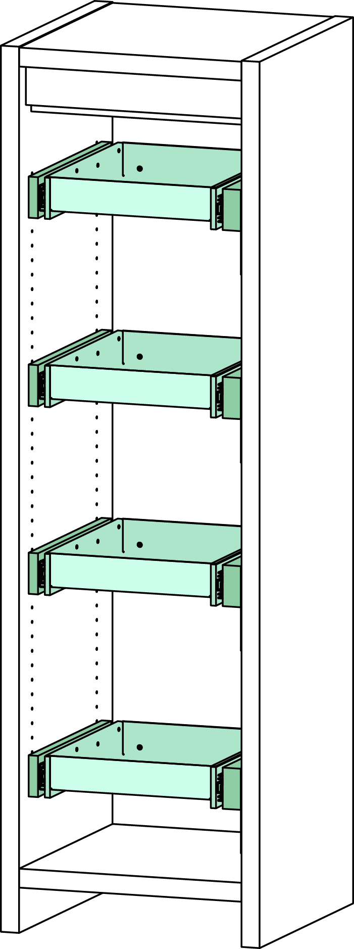 Sicherheitschrank F-SAFE FWF 90 – Typ 6/20 mit 4 Vollauszügen