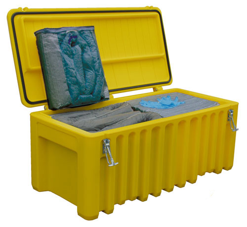 Cemsorb-Notfallbox mit Aufnahmematerial für 197 Liter Flüssigkeit
