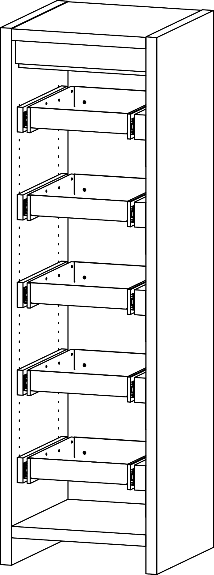 Sicherheitschrank F-SAFE FWF 90 – Typ 6/20 mit 5 Vollauszügen